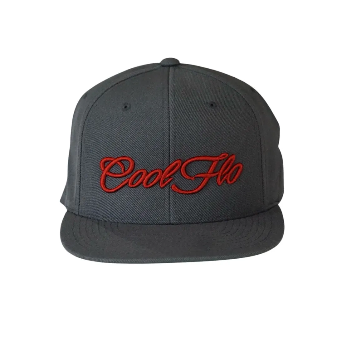 3D Script Snapback Cap - Charcoal