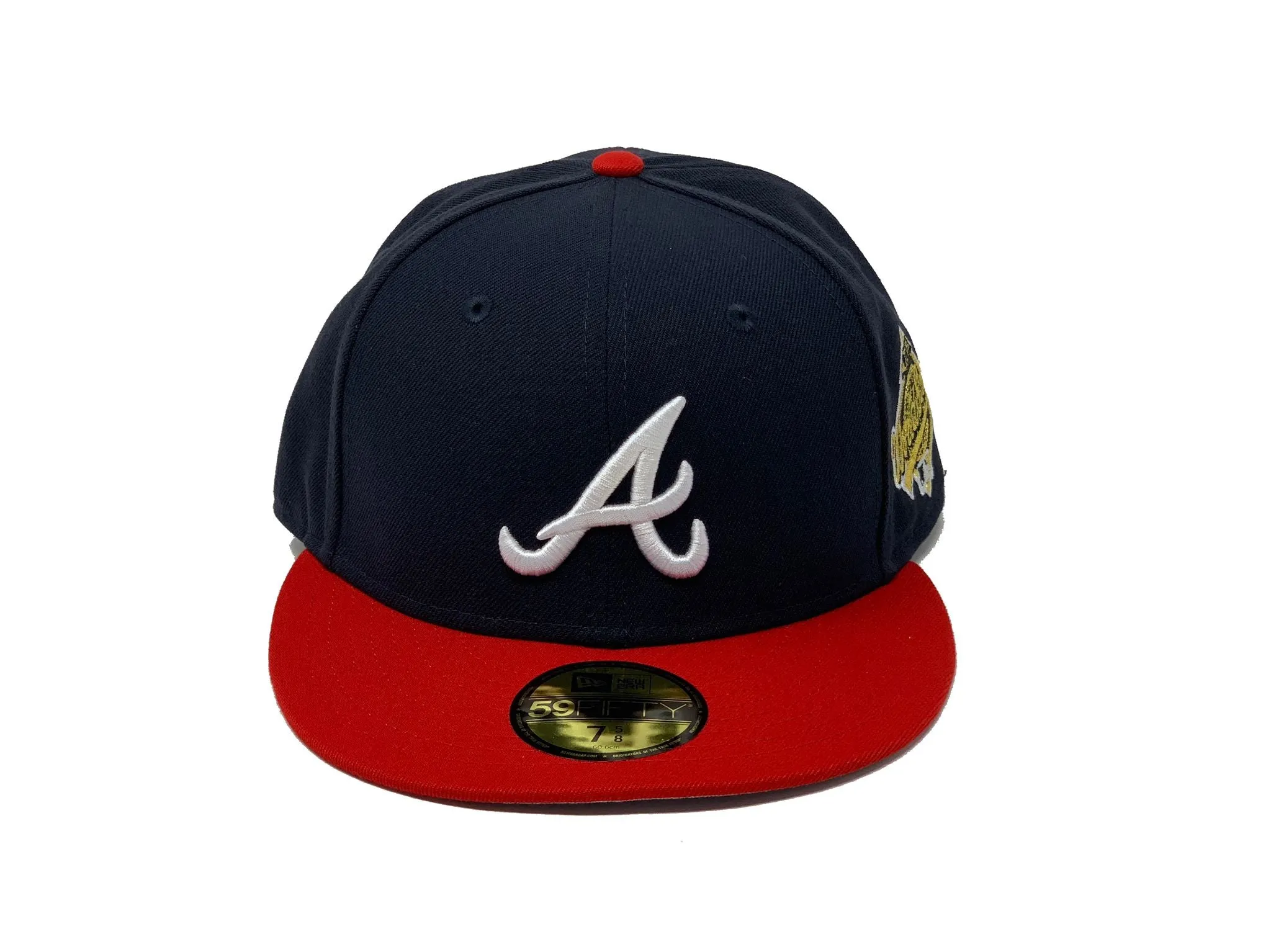 ATLANTA BRAVES ON FIELD 1995 WORLD SERIES GRAY BRIM NEW ERA FITTED HAT