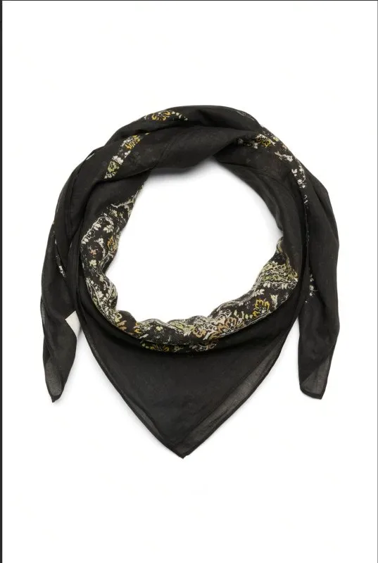 Bandana Print Square Cotton Scarf