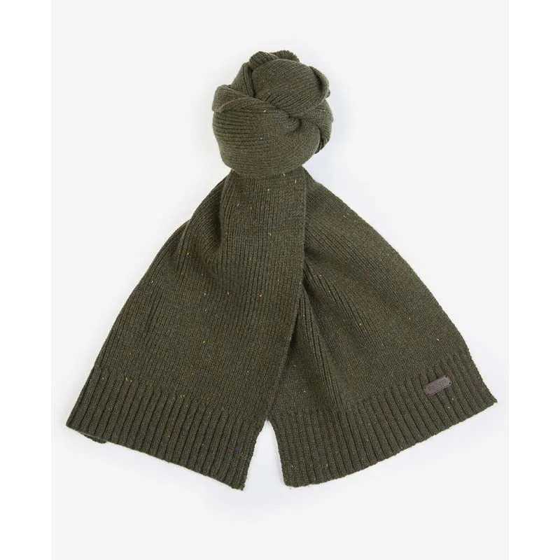 Barbour Carlton Fleck Beanie & Scarf Gift Set - Olive