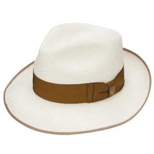 Bradshaw Milan Straw Snap Brim Fedora by Dobbs