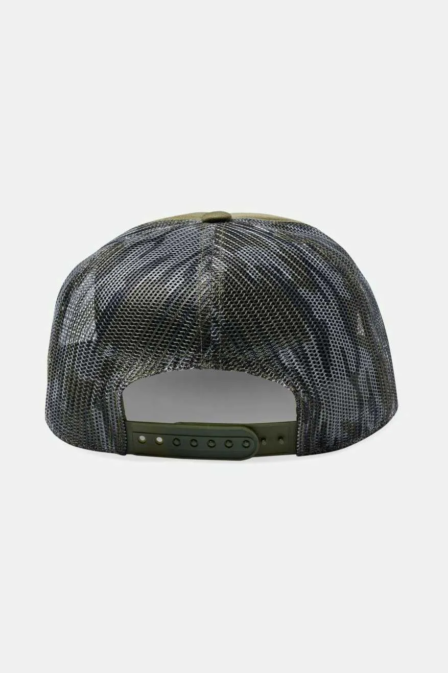 BRIXTON BASS BRAINS BAIT HP TRUCKER HAT - BB CAMO