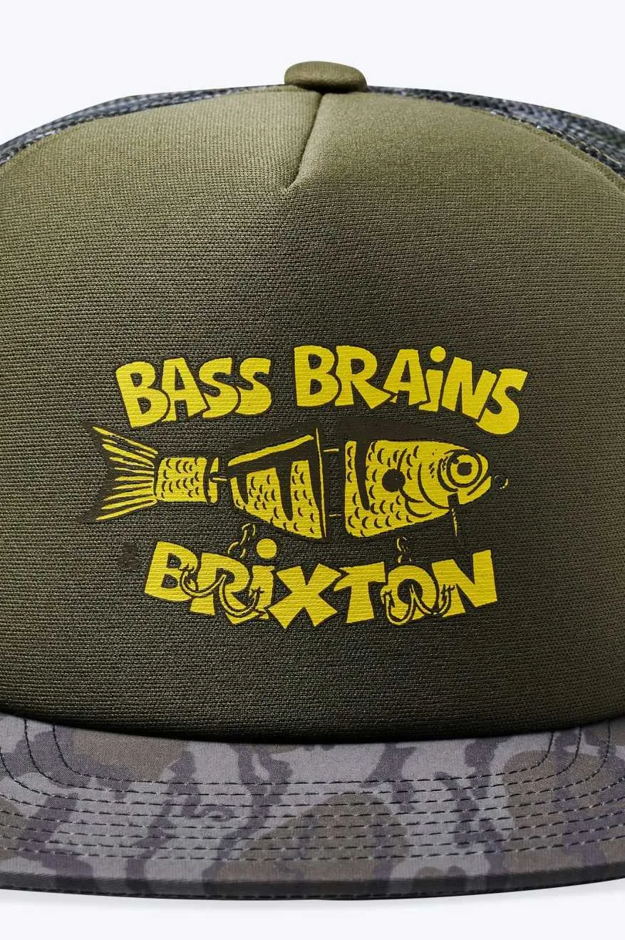 BRIXTON BASS BRAINS BAIT HP TRUCKER HAT - BB CAMO