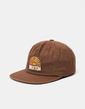 Brixton Sol High Profile Snapback Cap - Brown Sol Wash