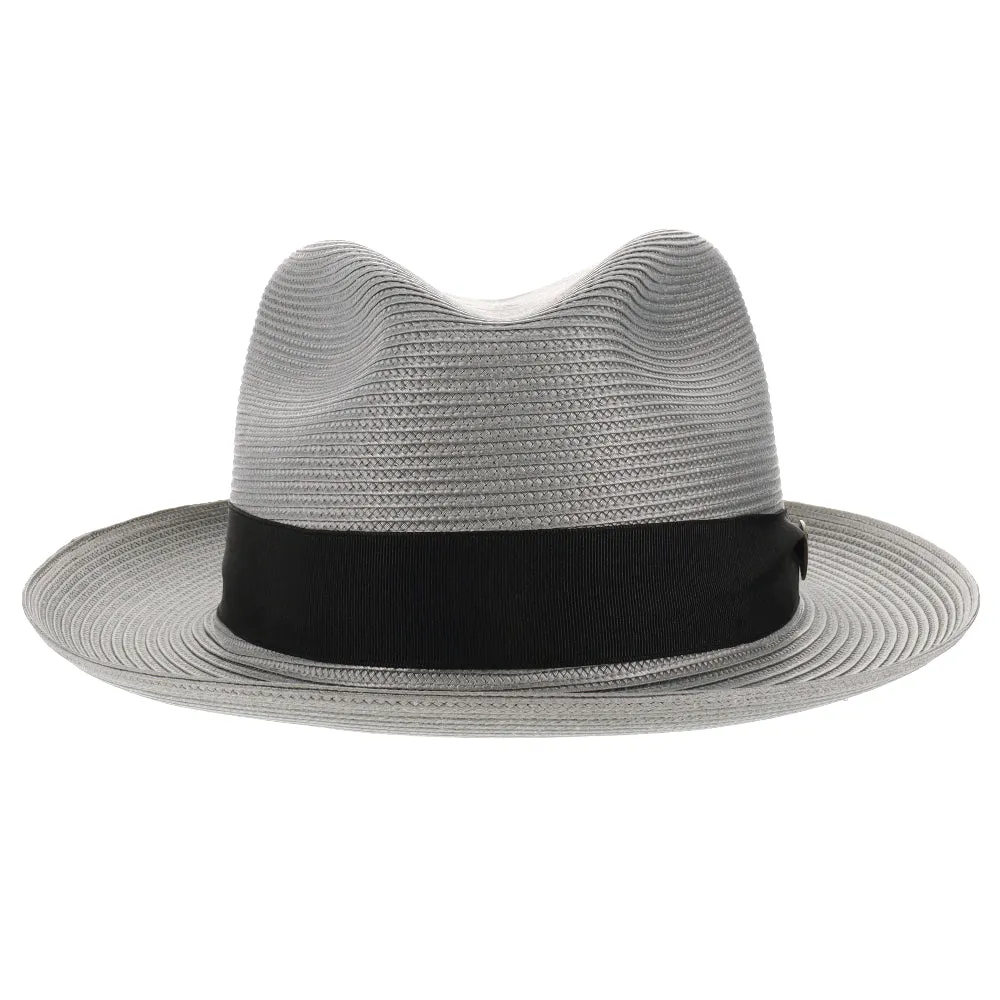 Burgundy Straw Fedora Hat