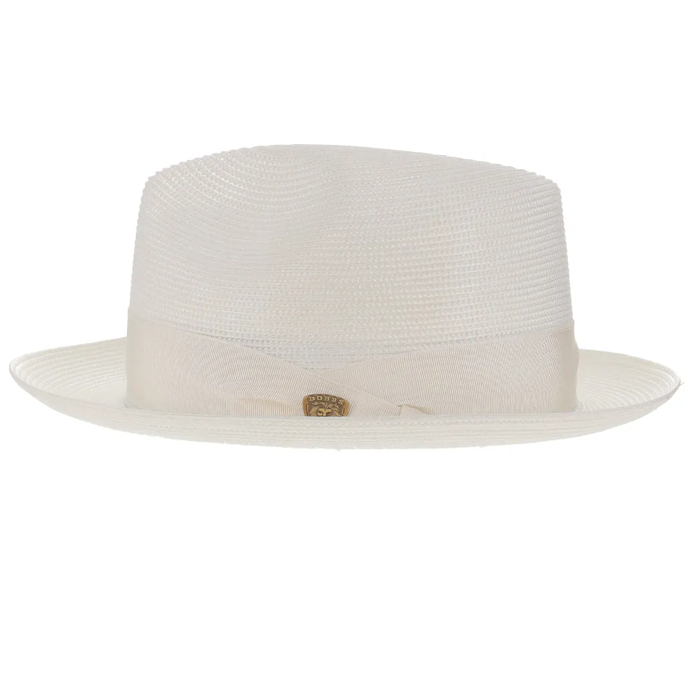 Burgundy Straw Fedora Hat