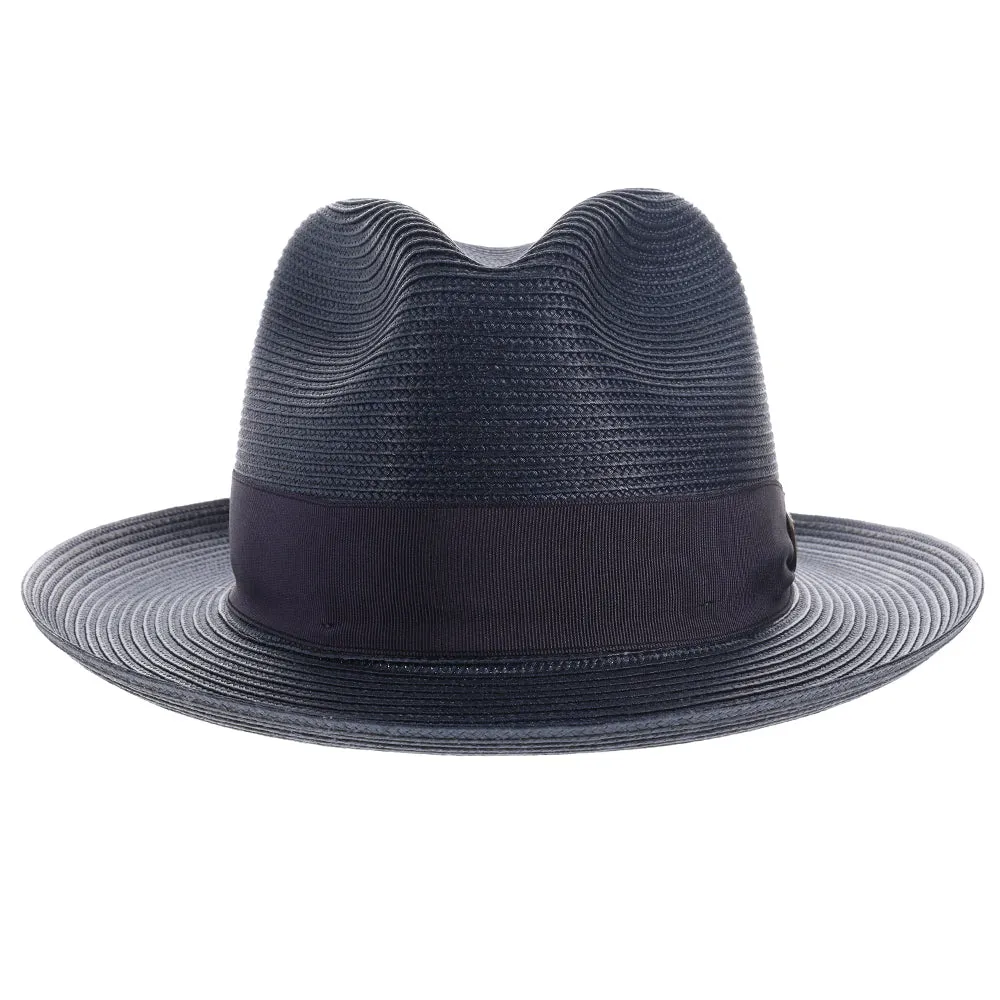 Burgundy Straw Fedora Hat