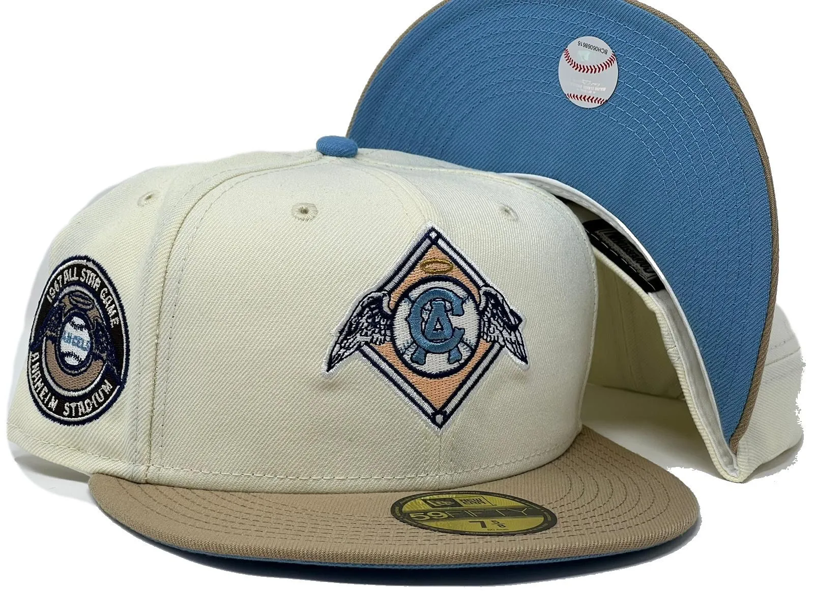 California Angels 1967 All Star Game Sky Blue Brim New Era Fitted Hats