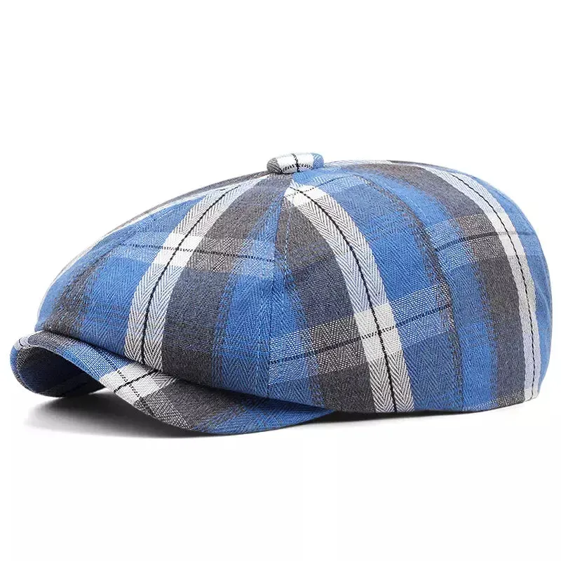 Camus Retro Tartan Newsboy Cap