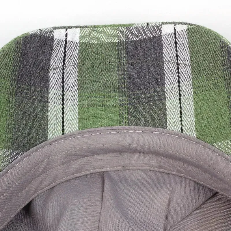 Camus Retro Tartan Newsboy Cap