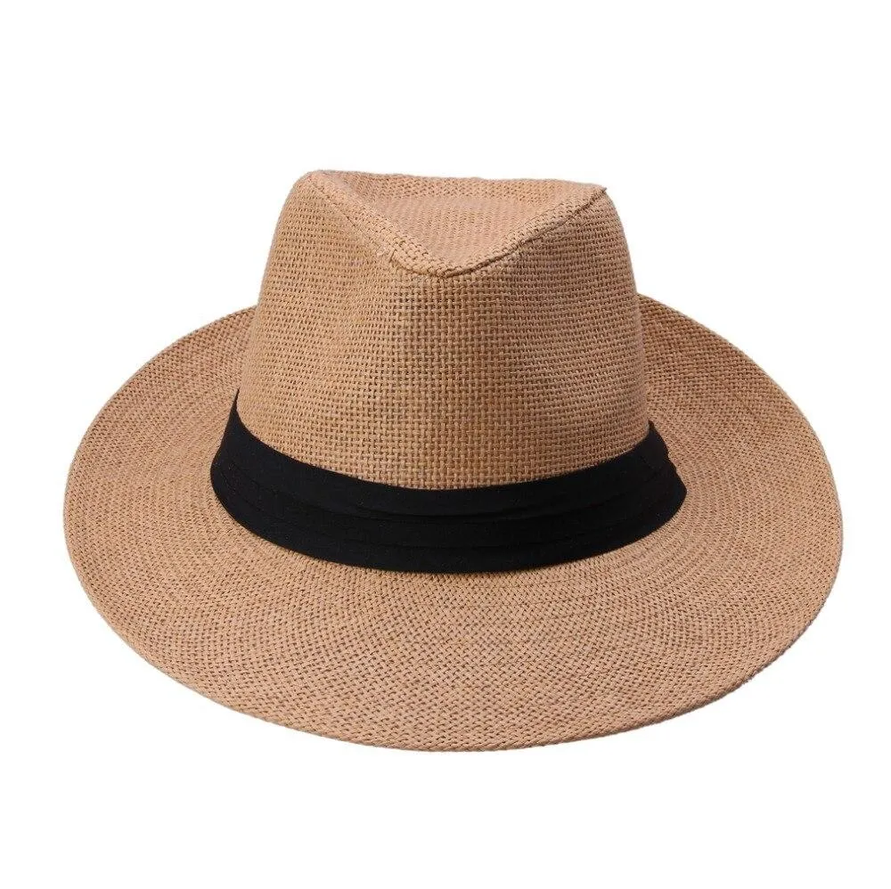 Cancun Panama Hat With Black Ribbon Band