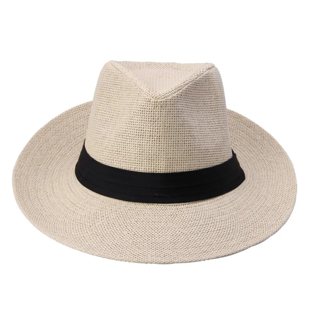 Cancun Panama Hat With Black Ribbon Band