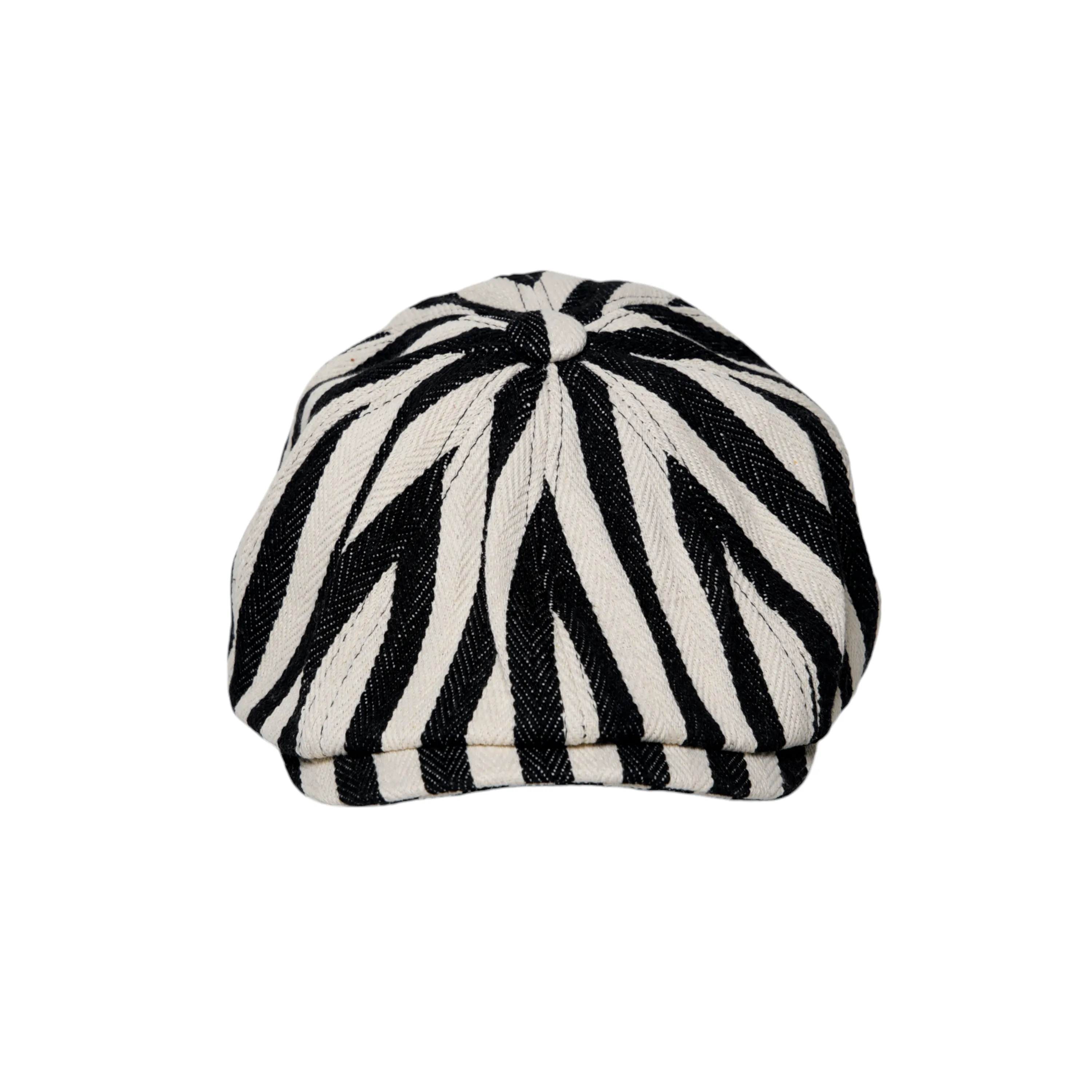 Chokore Striped Retro Western Newsboy Cap (Black)