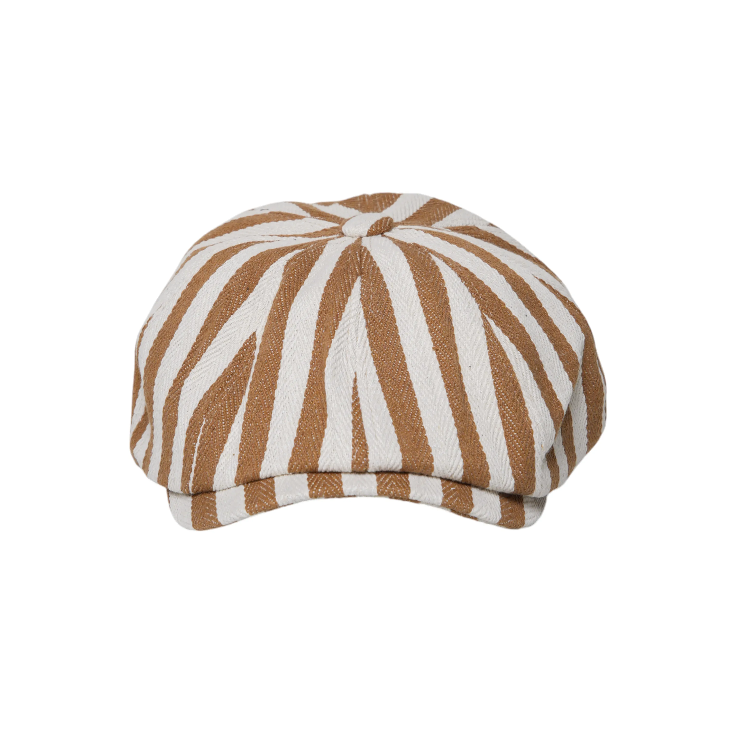 Chokore Striped Retro Western Newsboy Cap (Camel)