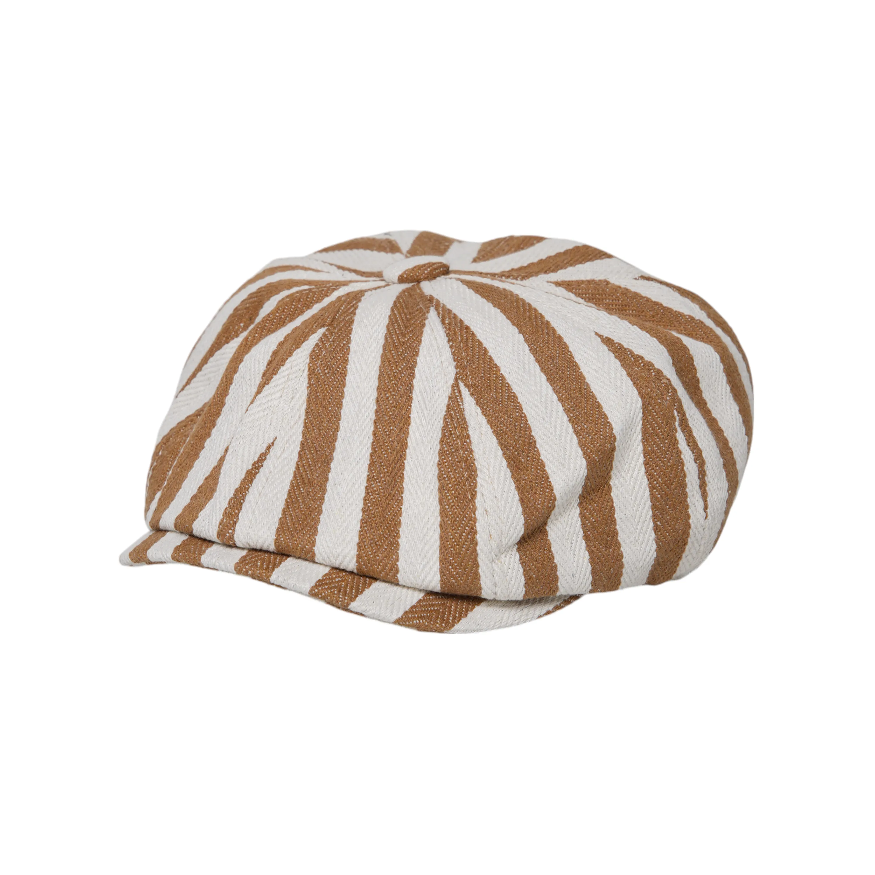 Chokore Striped Retro Western Newsboy Cap (Camel)