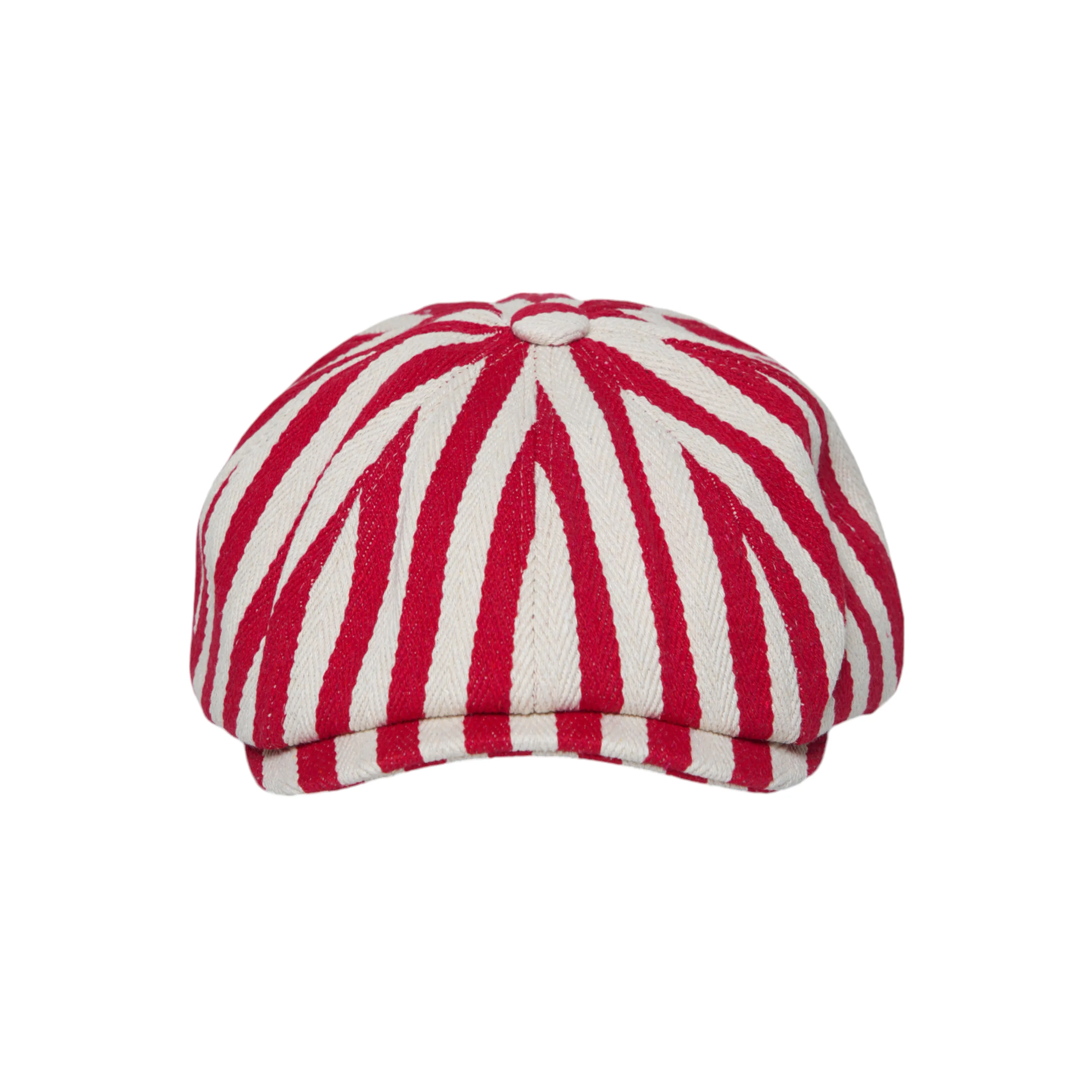 Chokore Striped Retro Western Newsboy Cap (Red)