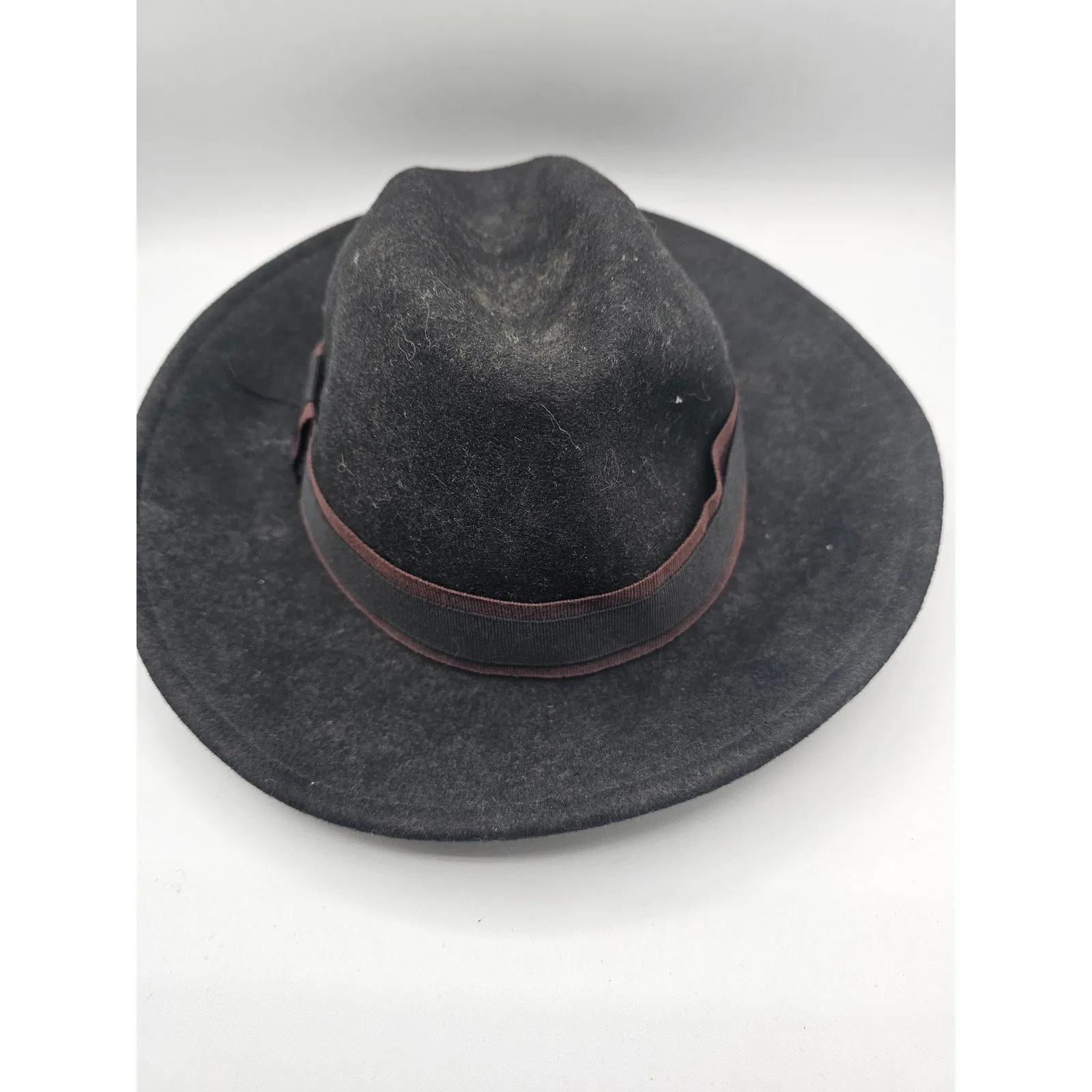 Cintelli & Galluzzo Womens OS 100% Wiil Portland Fedora Hat Black Felt