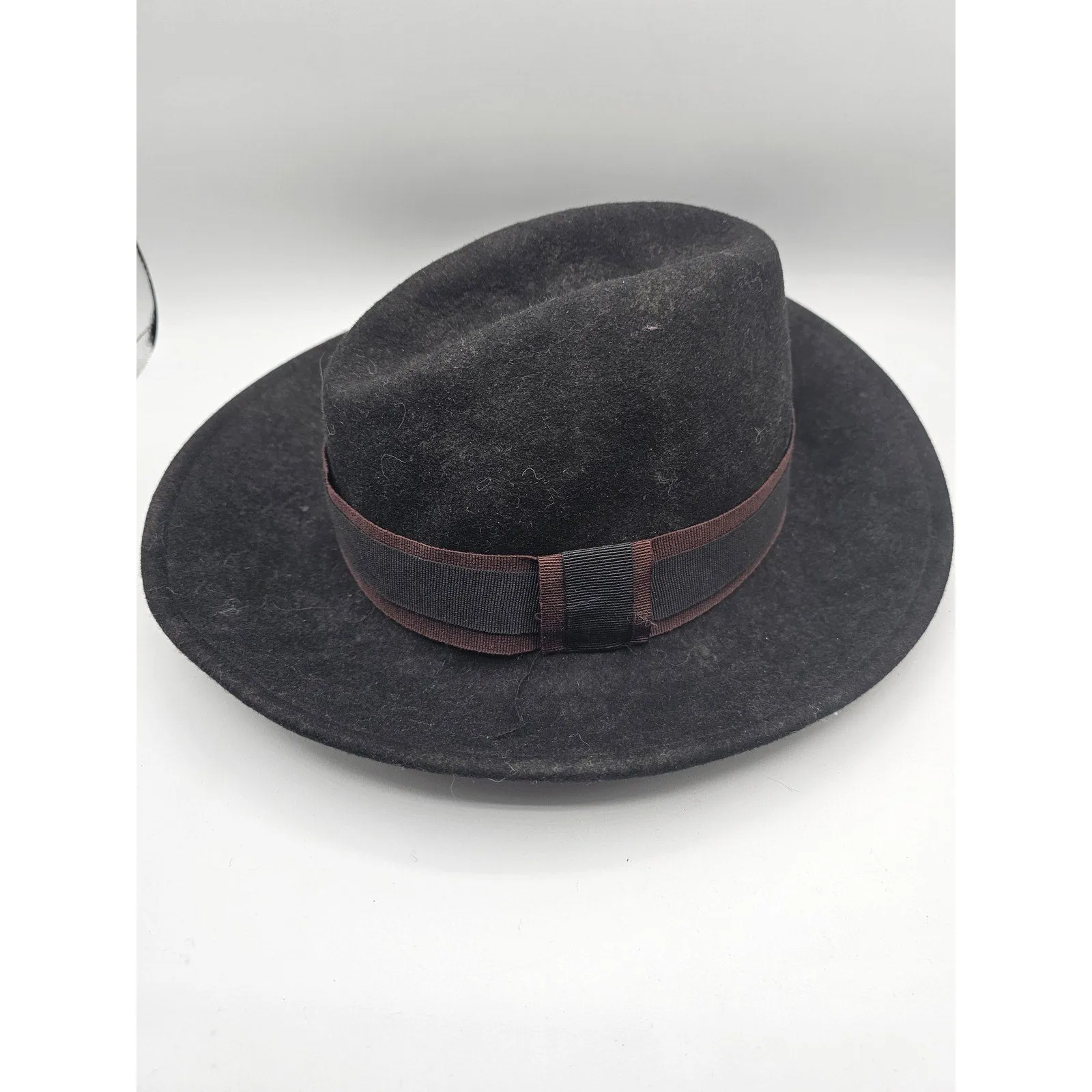 Cintelli & Galluzzo Womens OS 100% Wiil Portland Fedora Hat Black Felt