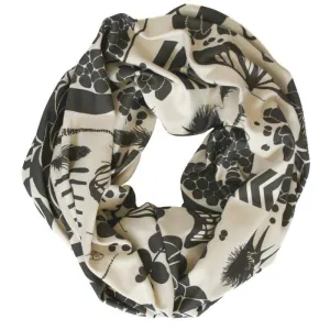 Circle Scarf / Cream Charcoal Grey / Unisex