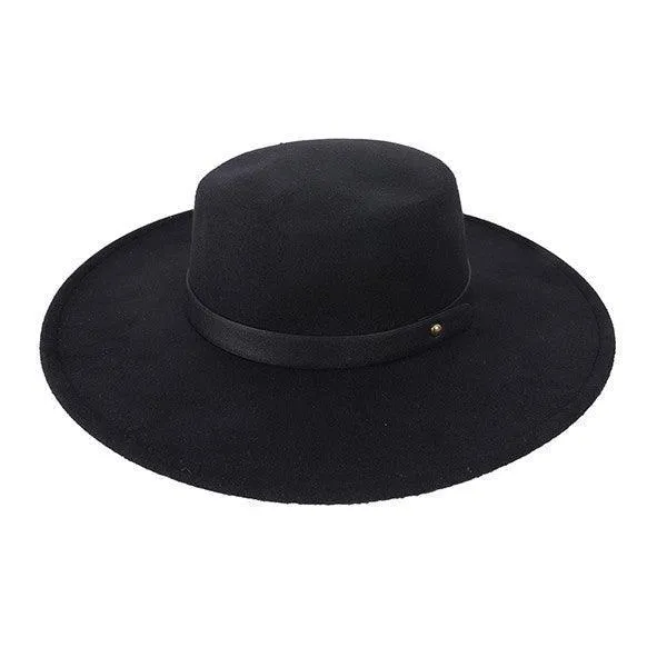 Classic leather band fedora