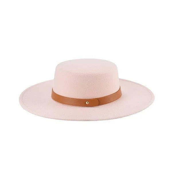 Classic leather band fedora