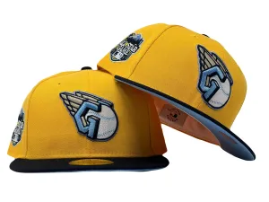 Cleveland guardians 2023 all star game taxi yellow navy visor icy brim new era fitted hat