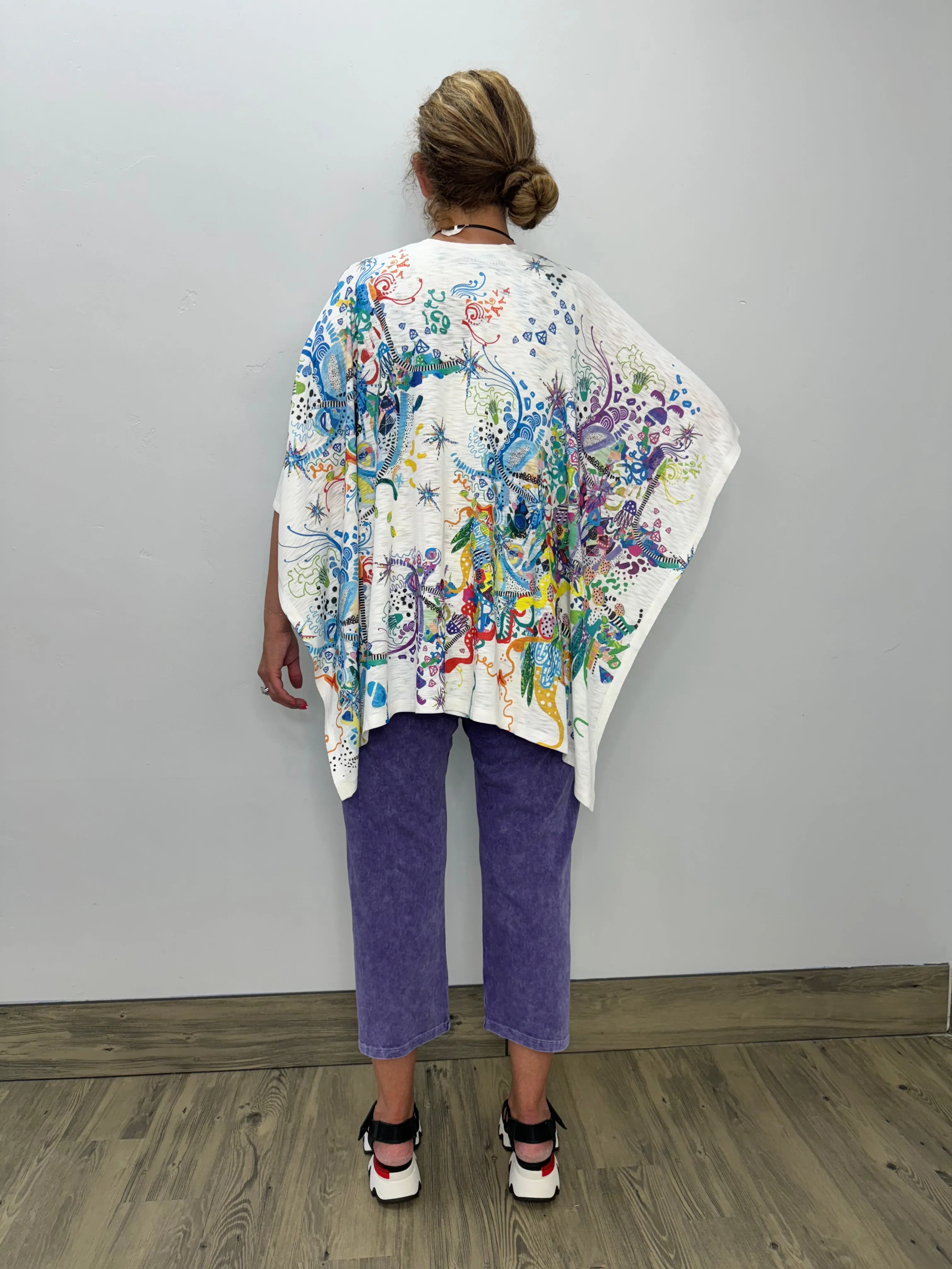 Confetti Blast Printed Knit Shawl - One Size