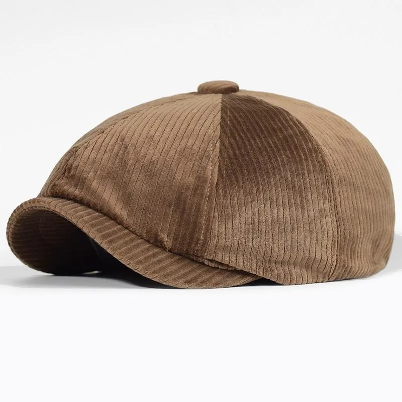 Corduroy Newsboy Retro Cap