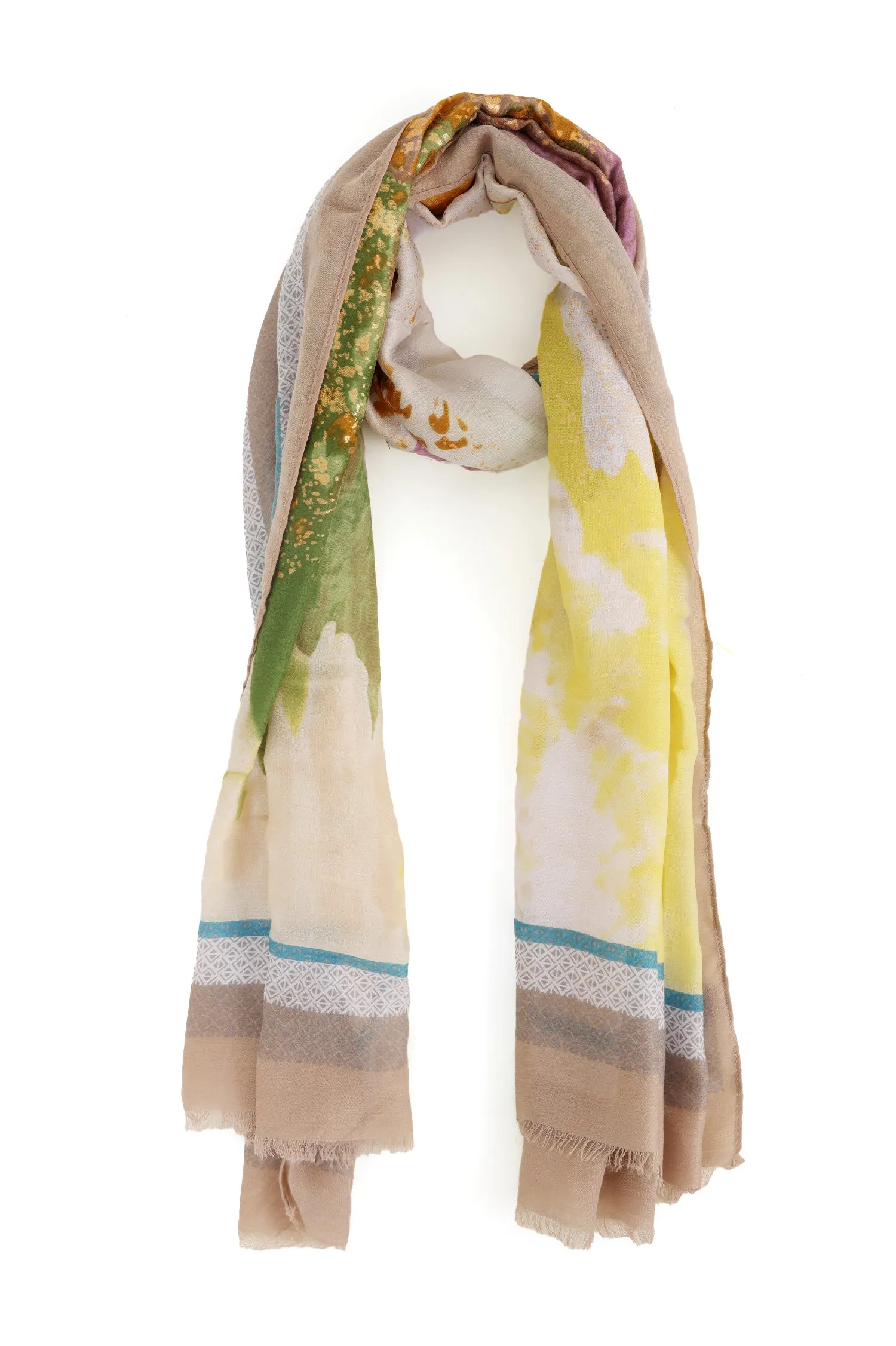 COTTON BREEZE SCARF-YELLOW