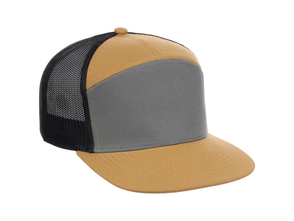 Crowns by Lids Birdie 7-Panel Trucker - Charcoal/Wheat/Black