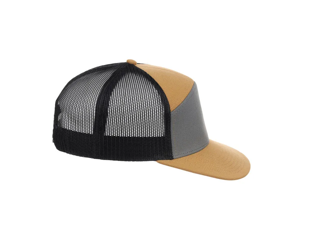 Crowns by Lids Birdie 7-Panel Trucker - Charcoal/Wheat/Black