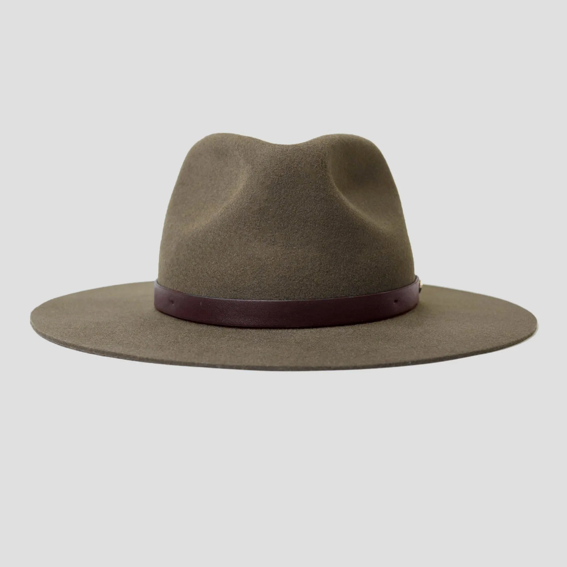 Dapper Men's Felt Fedora Hat  – Dark Olive