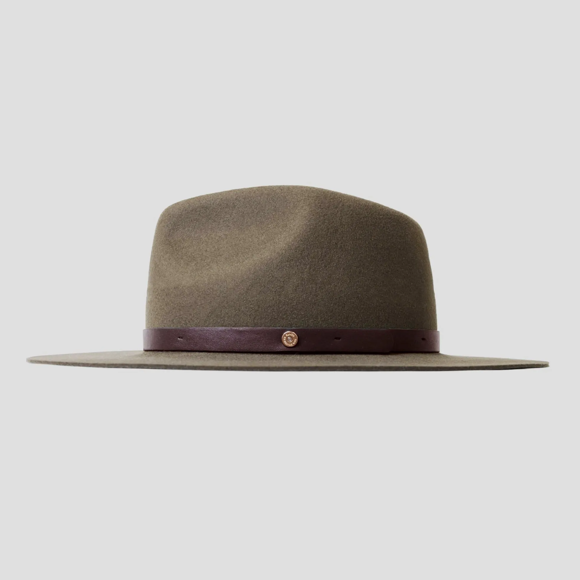 Dapper Men's Felt Fedora Hat  – Dark Olive