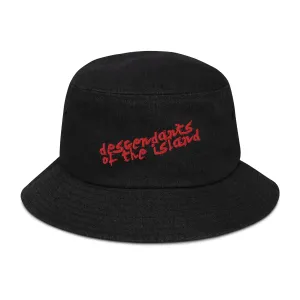 Descendants of the Island Red Denim bucket hat