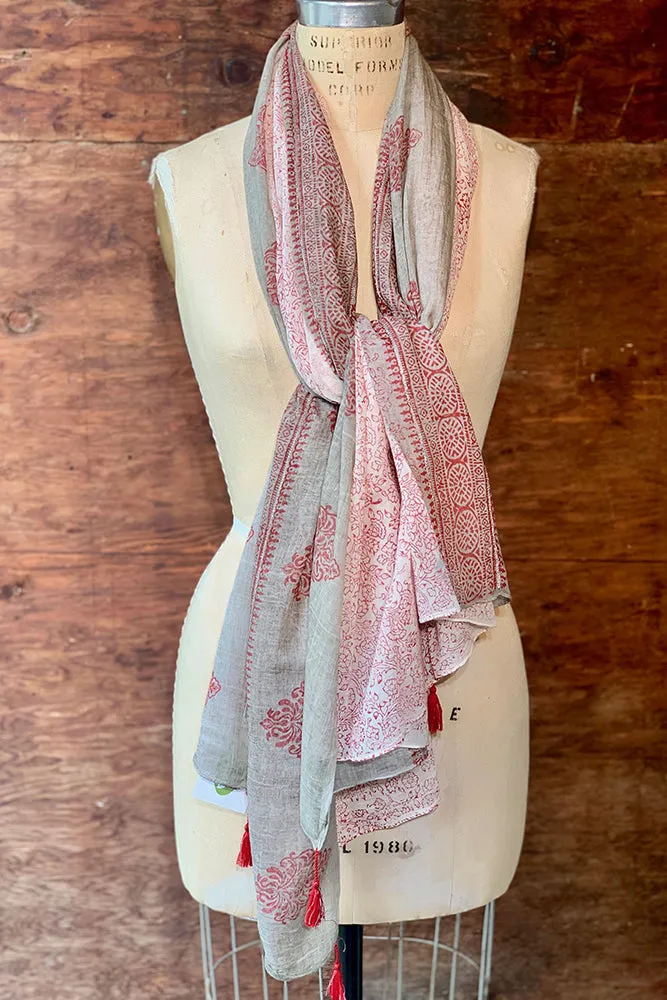 Dolma Cotton Scarf Indian Print