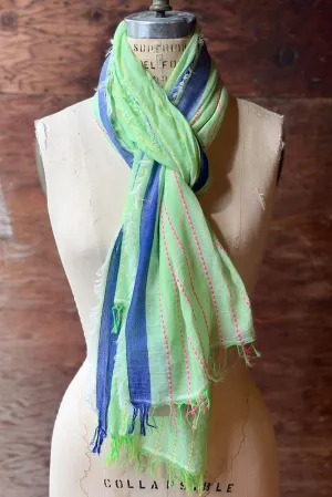 Dolma Cotton Scarf with Contrasting Stitching