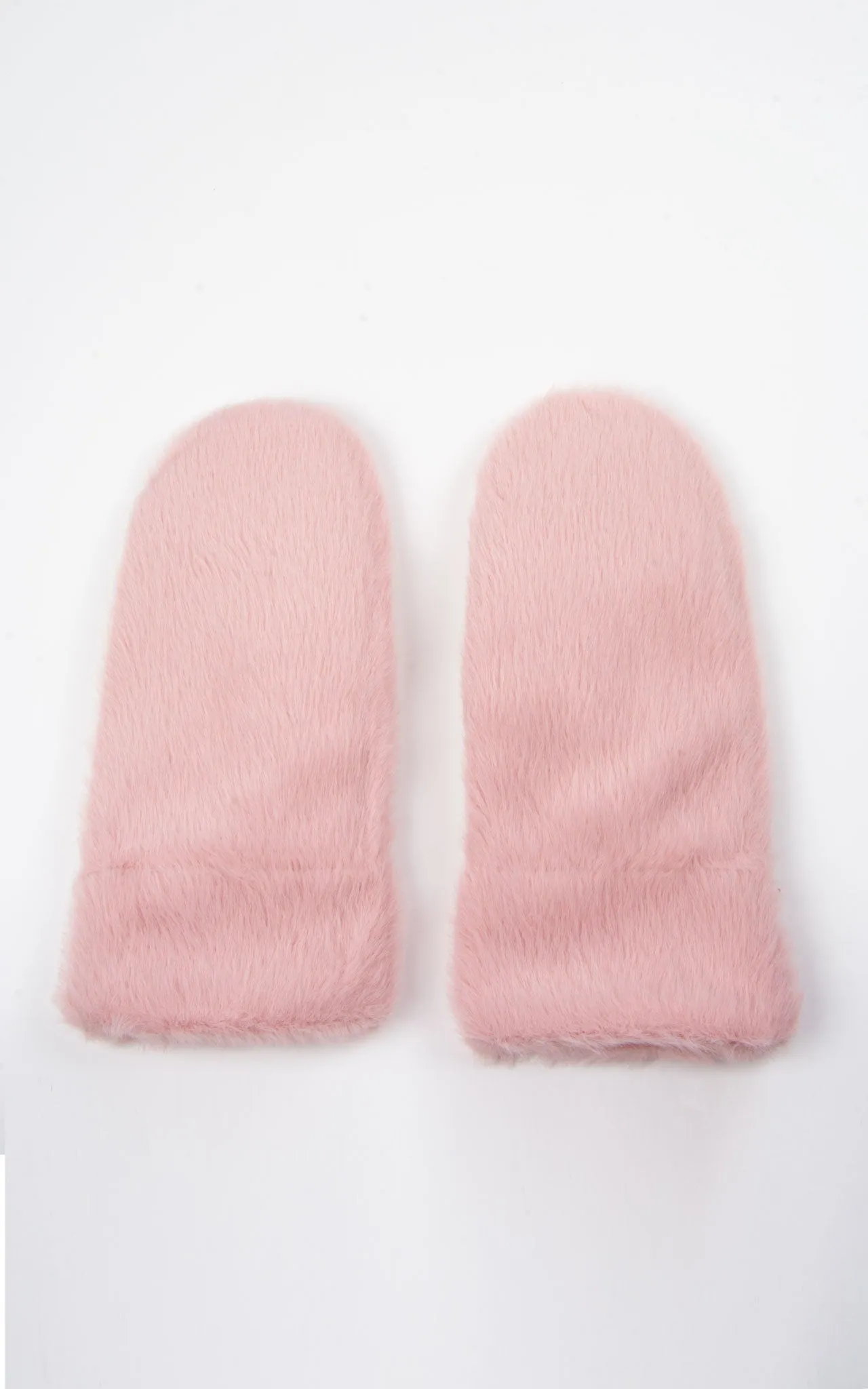 Faux Fur Mittens | Pink