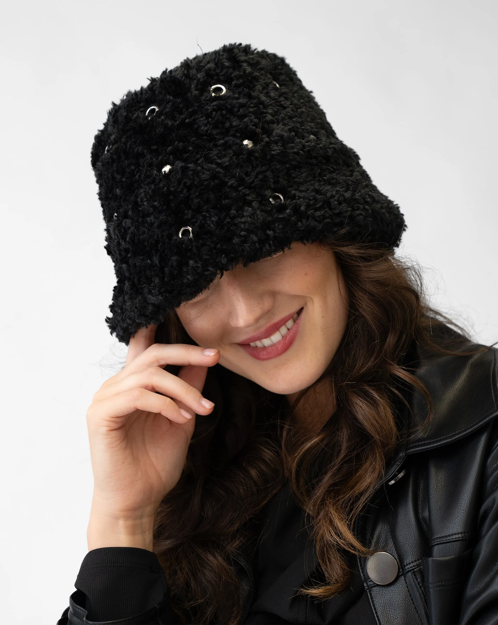 Faux Fur Stud Hat