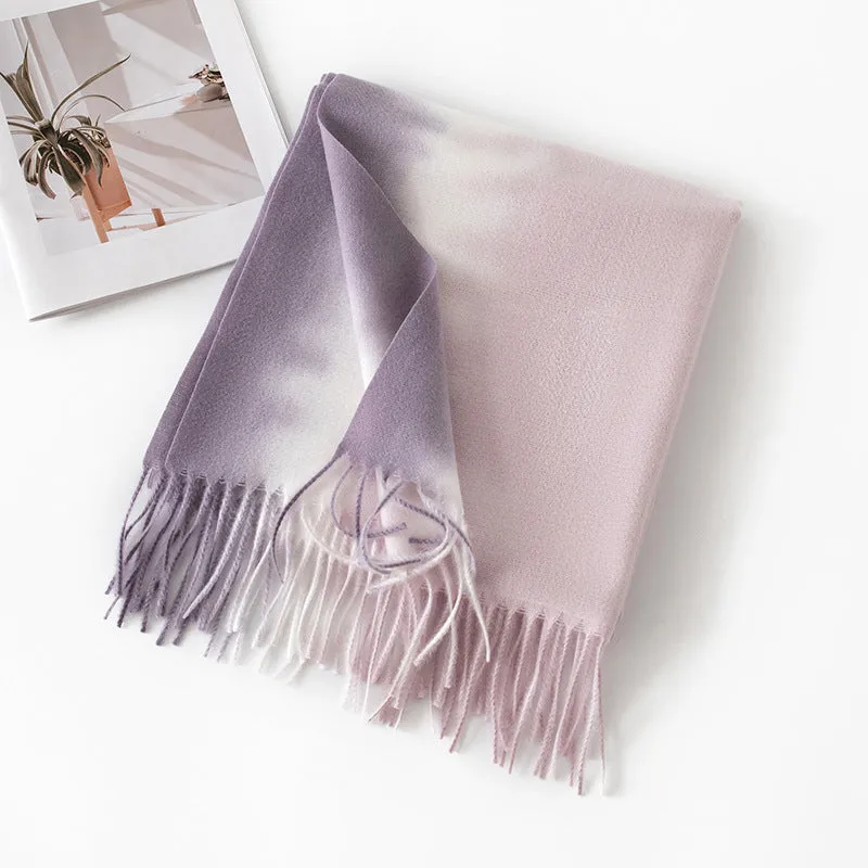 FH23-5153 Warm shawl with cashmere print Polyester winter scarf