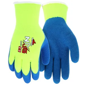 Flex Tuff NXG Rubber Coated Work Gloves, Hi-Visibilty Lime with Thermal Insulated Liner, 9690Y