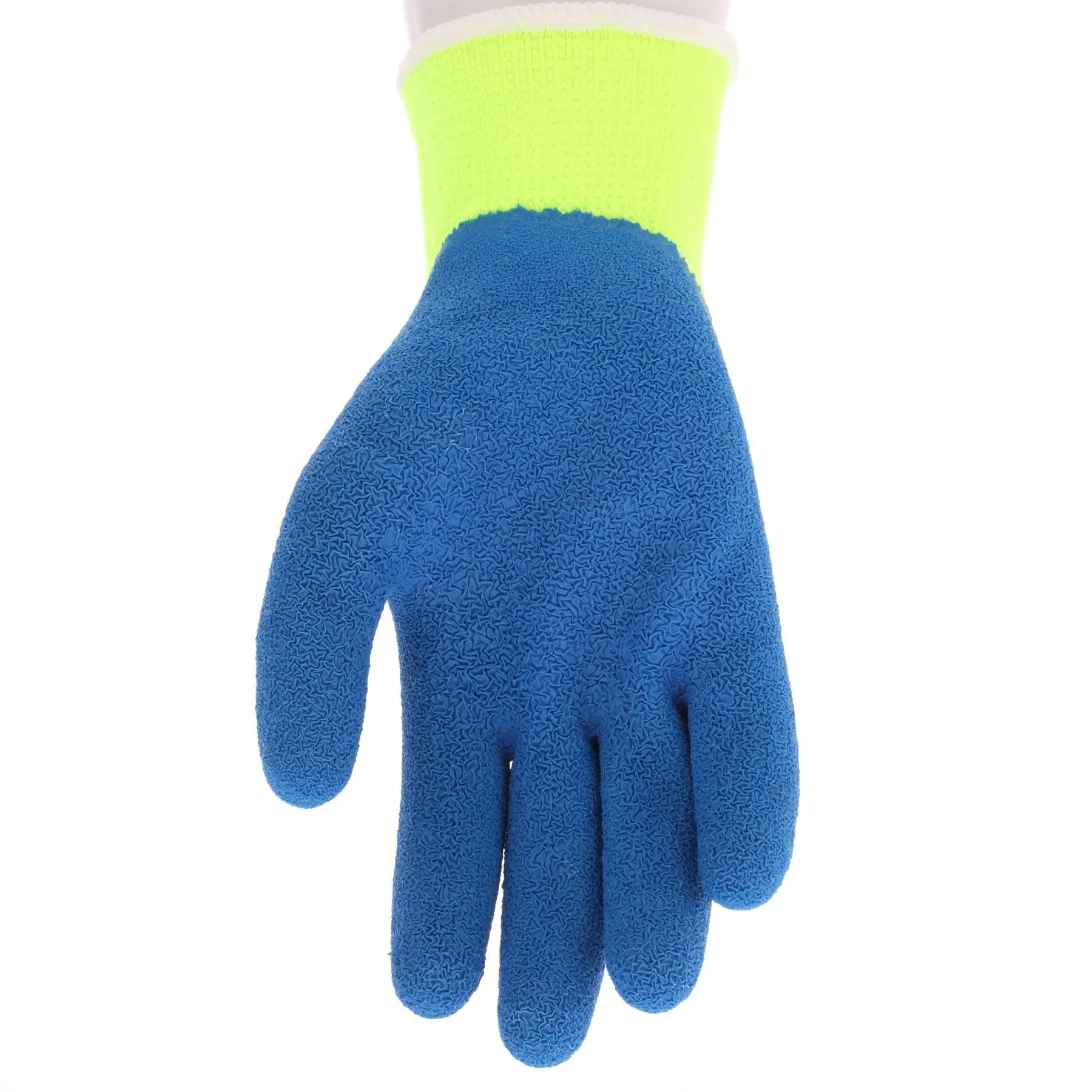 Flex Tuff NXG Rubber Coated Work Gloves, Hi-Visibilty Lime with Thermal Insulated Liner, 9690Y