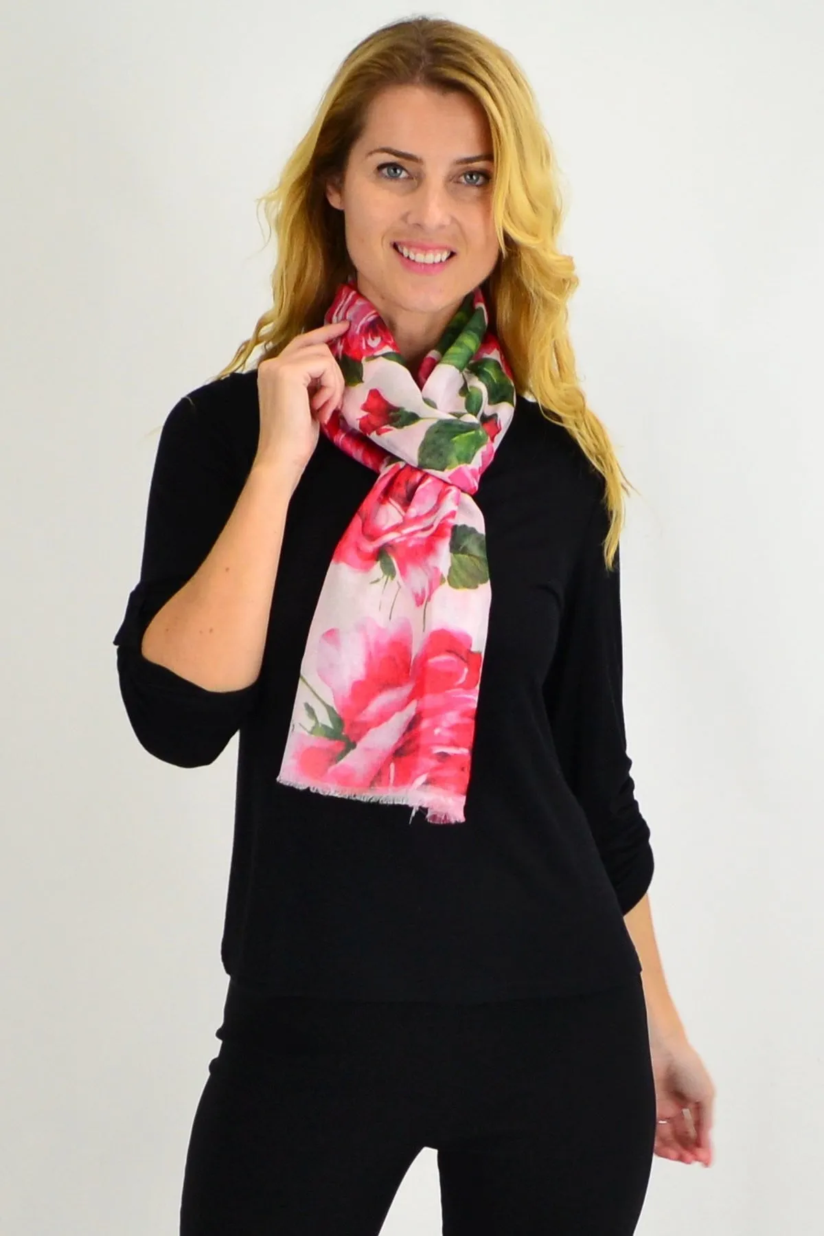 Garden Rose Print Scarf