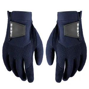 Golf gloves warm CW women's dark blue INESIS, black blue