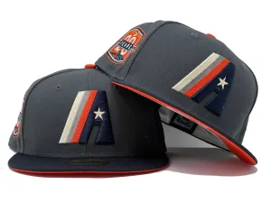 HOUSTON ASTROS "DARK GRAY DOME" ORANGE BRIM NEW ERA FITTED HAT