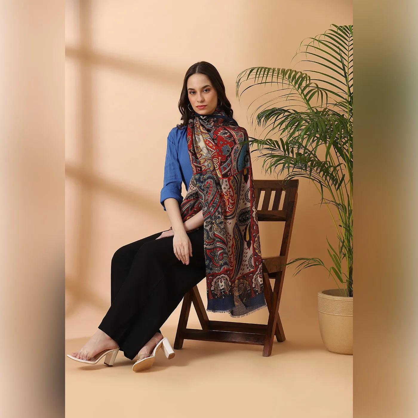 Kaleen Printed Woolen Shawl