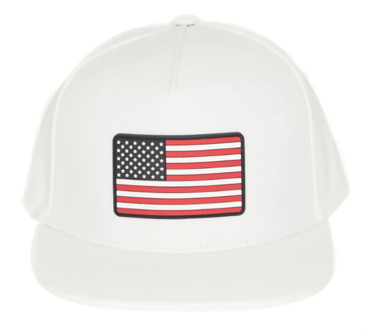 Knuckleheads - USA Flag Flat Bill Hat in White