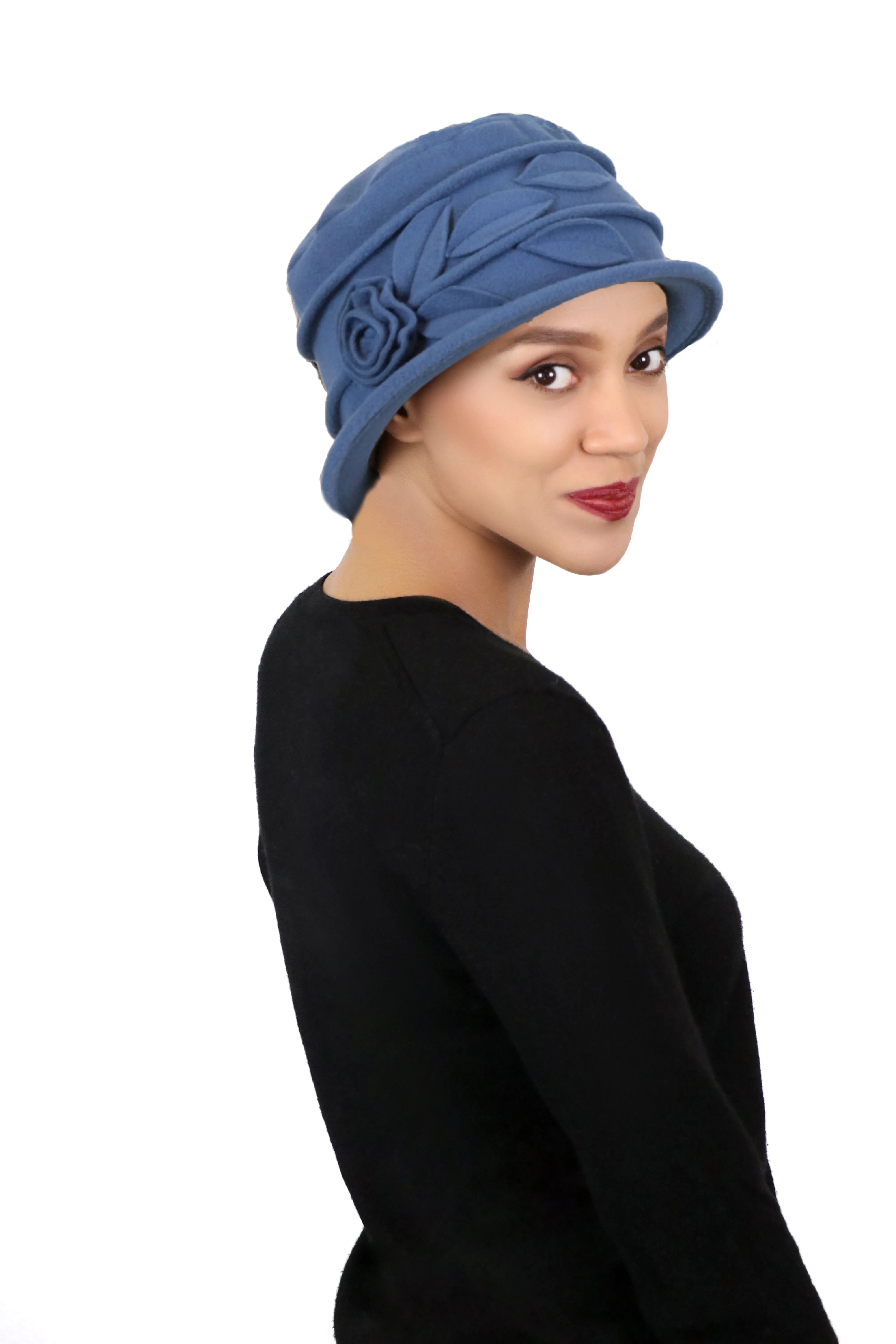 Lady Rose Fleece Cloche Hat For Women