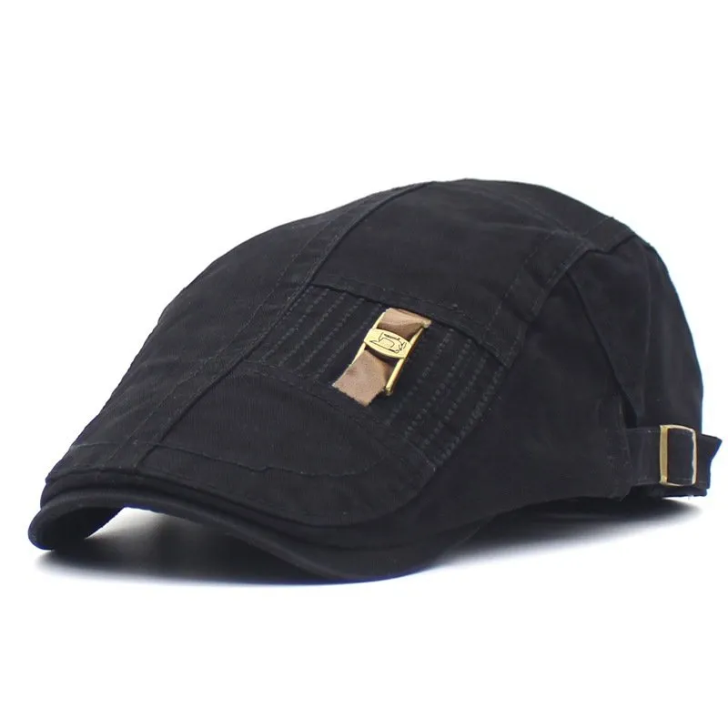 Leather Strap Flat Cap