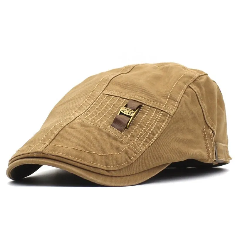 Leather Strap Flat Cap