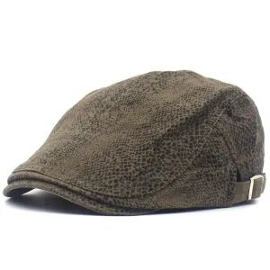 Leopard Print Flat Cap